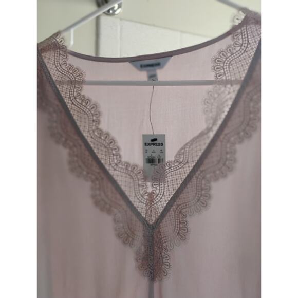 NWT Large Express Light Pink Peasant Shirt. Brand New, No Flaws. - Picture 4 of 8